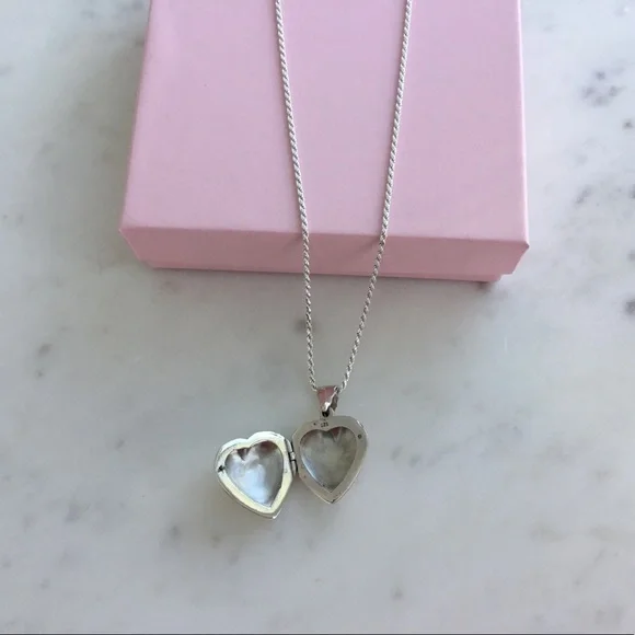 Sterling Silver Puffed Heart Locket Necklace - Picture 5 of 16